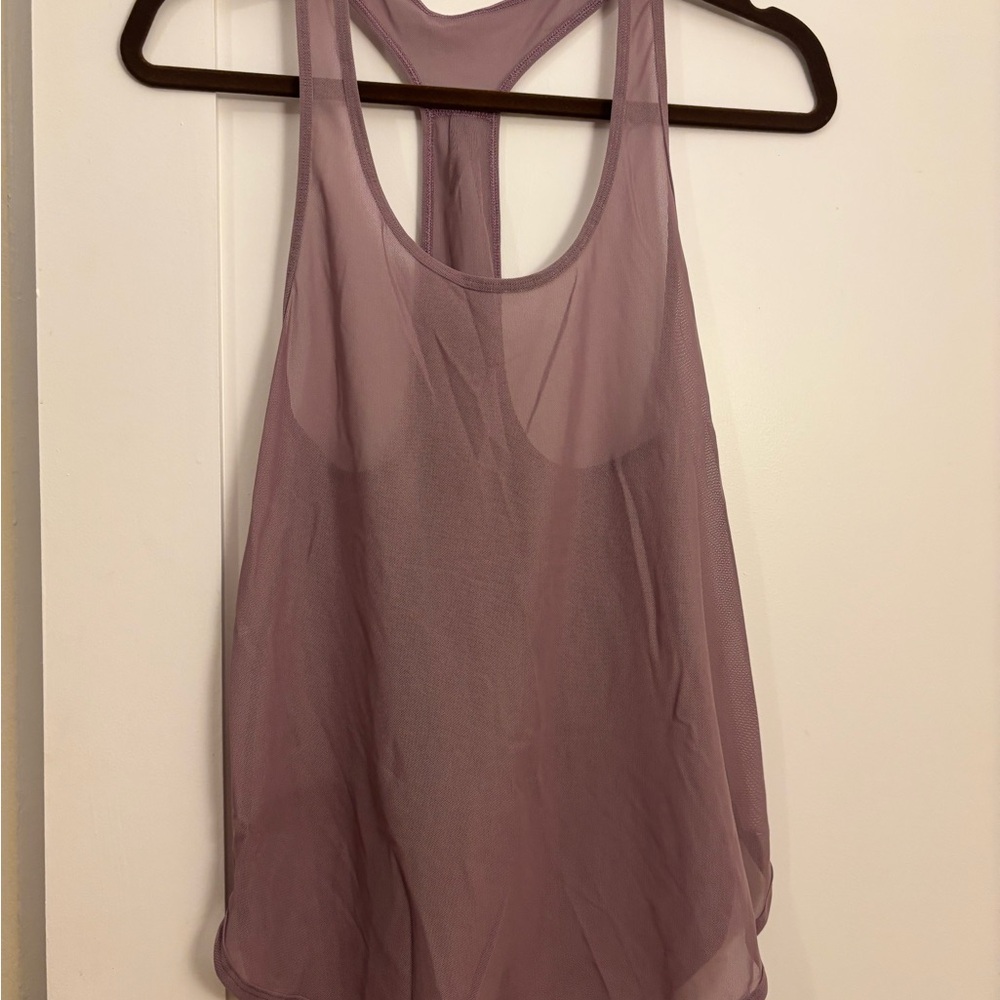 Women's Sheer Purple Tank Top